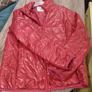 Magenta pink West loop puffy puffer jacket Large